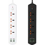 Qasul Yeni Nesil 10 Girişli 4+4 USB + 2 Type-C Çoklu Priz 2m Kablolu Akım Korumalı Anahtarlı Uzatma Priz