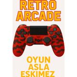 Qasul Yeni Nesil PS4 Kolu Kablosuz, Şarj Edilebilir, Ergonomik + Titremeli + Dayanıklı Oyun Dostu Kırmızı Kamuflaj