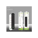 qasul Yeni Nesil TypC Port Girişli Akım Korumalı 10 Girişli 4 Priz 4 USB, 2 Type-C Giriş, Isıya Dayanıklı