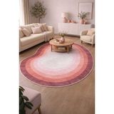 Qatalina Özel Kesim Halı Makinede Yıkanabilir Kaymaz Taban Bordo Modern Leke Tutmaz Dekoratif Halı Q130BRDO - 100 x 200 cm