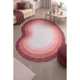 Qatalina Özel Kesim Halı Makinede Yıkanabilir Kaymaz Taban Bordo Modern Leke Tutmaz Dekoratif Halı Q130BRDO - 90 x 350 cm