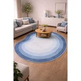 Qatalina Özel Kesim Mavi Modern Halı Kaymaz Taban Makinede Yıkanabilir Leke Tutmaz Yeni Nesil Halı 130MAVİ - 190 x 250 cm