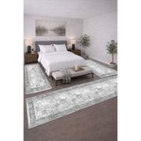 Qatalina SAÇAKLI Modern Tasarımlı 3lü Yatak Odası Halı Takımı Kaymaz Taban Otel Şıklığında 2adet80x150+80x300