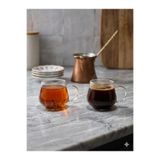 QBA 2`Li Isıya Dayanıklı Borosilikat Cam Bardak-Fincan Çay Bardağı