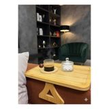 QBA Bambu Kolçak Tepsisi ( 33 x 23) Katlanabilir Koltuk Tepsisi Doğal Ahşap Koltuk Organizer