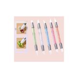 QBEE PROFESSIONAL Hamur Jel Şekil Verme Fırçası Nail Art Fırça Silikon Tırnak Fırçası 5li Set