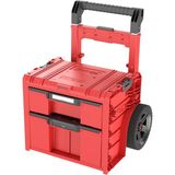 Qbrick System PRO Cart 2.0 Plus Drawer 2 Red Ultra HD - 2 Çekmeceli Tekerlekli Takım Çantası - Kırmızı