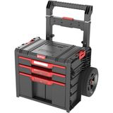 Qbrick System Pro Cart 2.0 Plus Drawer 3 - 3 Çekmeceli Tekerlekli Takım Çantası, Siyah