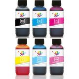 Qc Epson Stylus Photo RX680 Yazıcı Uyumlu Kartuş Mürekkebi PRO 100ml PRO Set-6 Renk - Renkli
