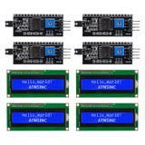 QCCAN 4'lü Paket 1602 LCD Ekran Modülü I2C Mavi Ekran Arka Işığı 16x2 Karakter IIC Seri Arayüz Adaptörü Arduino DIY Project IoT ile Uyumlu