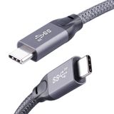 QCEs USB C - USB C Monitör Kablosu 8K 30Hz 4K 60Hz, 20Gbps USB C 3.2 Gen 2x2 Video/Ekran Kablosu, 5Ft 100W PD Şarj Tipi C Kablosu Thunderbolt 4/3 MacBook Pro/Air ile Uyumlu iPhone 16/15
