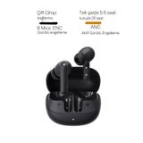 QCY Buds Anc HT15 Bluetooth Kulaklık - 45 dB. ANC - 6 Mikrofon ENC - Çift Cihaz Gürültü Engelleme iPX4
