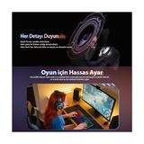 Qcy Heroad V200 RGB 7.1 Kablolu Gaming Oyuncu Kulaklığı Gürültü Azaltıcı Mikrofon - Option-1 - 001-Renkli