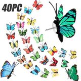 QEEGO 40 paket kelebek başparmak tacks dekoratif itme pimleri renkli sevimli raptiye fotoğraf duvar mantar kurulu bülten panosu ev duvar rastgele desen süslemeleri