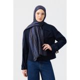 Qef Cotton Twill Şal Chain Lacivert