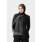 Qef Cotton Twill Şal İnterlock Antrasit Gri
