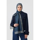 Qef Cotton Twill Şal İnterlock İndigo