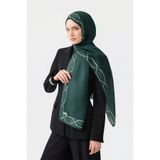 Qef Cotton Twill Şal İnterlock Koyu Yeşil
