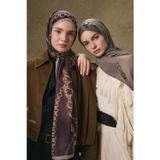 Qef Cotton Twill Şal Loop Line Acı Kahve