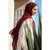 Qef Deluxe Summer Şal Rose Bordo