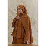 Qef Soft Line Pamuk Şal Badem