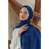 Qef Soft Line Pamuk Şal Lacivert