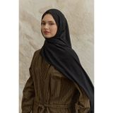Qef Soft Line Pamuk Şal Siyah