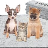 Qeils Yeniden Kullanılabilir Köpek Pedleri, Köpekler için 2 Paket Yıkanabilir Pee Pedleri, Su Geçirmez Kaymaz Wee Wee pad, Lazımlık, Sandık, Oyun Parkı, Yatak, Kanepe için Emici ve Sızdırmaz Eğitim