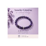 QELA COLLECTION 8 mm Ametist Doğal Taş Bileklik – El Yapımı, Enerji Taşı, Tescilli Marka Güvencesiyle