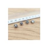 QELA COLLECTION Metal Harf Boncuğu 8 mm – Gümüş Görünümlü – Tesbih Yapımı İçin 29 Adet