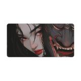 QEOPGNE Büyük Mouse Pad Oyun Mousepad Japon Fantezi Kadın Samuray Anime Kız Masa Mat Klavye ve Mouse Mat için Kaymaz Kauçuk Masa Pedi 30 x 60 cm