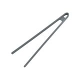 Qerhome Tekli Silikon Kızartma Maşası 30 Cm Gri