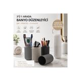 QesQin 3’lü Seyahat Organizer Kutusu | Diş Fırçası, Kozmetik ve Gözlük Taşıma Kabı