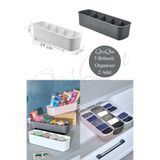 QesQin 5 Bölmeli Çekmece İçi Organizer | Çorap İç Çamaşırı Takı Toka Düzenleyici 2 Adet