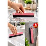 QesQin Mini Tezgah Üstü Silecek Askı Hediyeli | Cam, Banyo, Mutfak Çekpas Çekçek