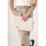 Qeyzi Cornerarmor (Kenar Koruma) Teknolojisine Sahip Macbook Çantası(13&15.6 Inch) - Krem