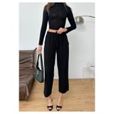 QF Quasar Fashion YENİ SEZON TERLETMEYEN %100 KETEN KUMAŞ BELİ FULL LASTİKLİ BAĞCIKLI BİLEKTE BORU PAÇA PANTOLON