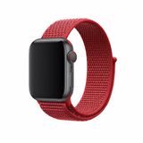 Qfit Apple Watch Uyumlu 42/44 mm Spor Hasır Kırmızı Loop Kordon