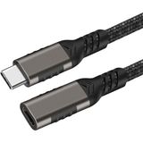 Qgeem Extension Usb3.2 Type-C Pd Uzatma Kablosu 100W 20GBPS 4K@60Hz 3 Metre - Siyah