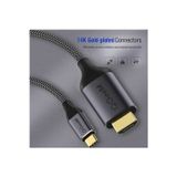 Qgeem Qg-Ua09 Type-C To Hdmı Kablo 180 Cm 4K 60Hz Görüntü Aktarım Kablosu Tak & Çalıştır