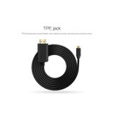 Qgeem QG-UA11 Type-C to HDMI 4K Kablo 120 cm - HDCP özelliği - 10 Gbps Görüntü Aktarım Kablosu