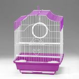 Qh Pet Kuş Kafesi 30X23x39 Cm Mor H89102-R Kanarya Muhabbet Kuşu İçin