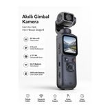 Qifit 75MP 4K Ultra HD Vlog Kamerası 330° Gimbal Stabilizatörlü Mini Kamera Vlogging Kamera AI Yüz Takipli El Tipi Dijital Kamera