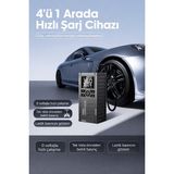 Qifit Akıllı Dijital Ekranlı Araç Marş Güç Kaynağı & Hava Kompresörü – 8000MAH Powerbank – 150 Psı Lastik Şişirme – LED Acil Aydınlatma - 8000 mAh