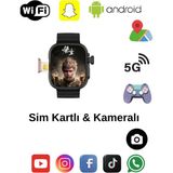 Qifit Hw S10 Call 5g Android Amoled Ekran Gps, Nfc, Kamera Yapay Zeka Destekli Akıllı Saat Btk Kayıt - 36 mm - Beyaz