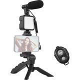 Qifit Telefon & Bilgisayar Mikrofon Kontrolörü – Akıllı Gürültü Azaltma, Rüzgar Süngeri, Video Vlog Kiti - Siyah