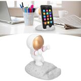Qifit Telefon Tutucu Stand – Yaratıcı Astronot Dekorasyonu, Masaüstü Telefon Standı, Ev & Ofis Aksesuarı - Gold