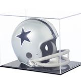 Qinry Mini Kask Teşhir Kutusu Şeffaf Akrilik Futbol Mini Kask Koruma Tutucu Toz Geçirmez Depolama Koleksiyon Ürünleri Vitrin