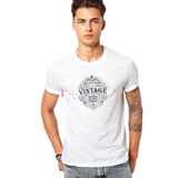 Qivi 1975 Vintage Baskılı Örme Beyaz Erkek T-shirt