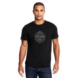 Qivi 1975 Vintage Baskılı Örme Erkek Siyah T-shirt